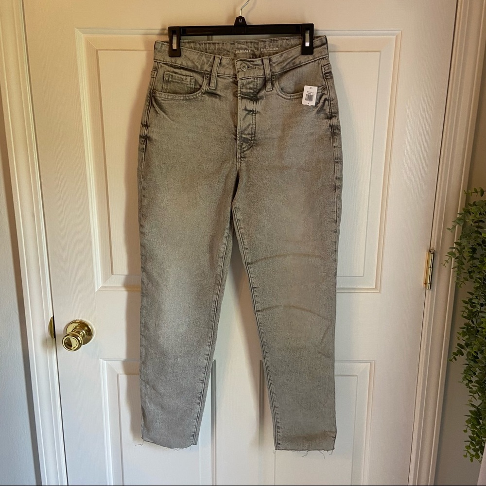 Old Navy Light Grey Wash O.G. Straight Jeans